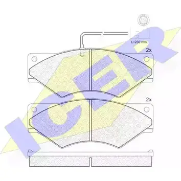Тормозные колодки, дисковые, комплект ICER 2 9001 29002 140965 1507265 изображение 0