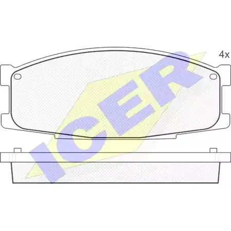 Тормозные колодки, дисковые, комплект ICER 141505 235 01 C2B6OSU 1507407