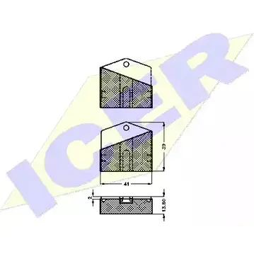 Тормозные колодки, дисковые, комплект ICER 180018 1507693 2005 9 20060 изображение 0