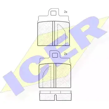 Тормозные колодки, дисковые, комплект ICER 20282 20 281 1507842 180201 изображение 0