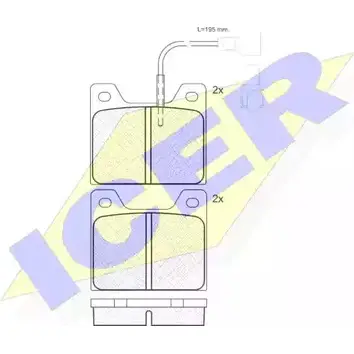 Тормозные колодки, дисковые, комплект ICER 1507885 20580 180244 205 79 изображение 0