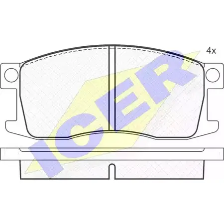 Тормозные колодки, дисковые, комплект ICER 1507942 180319 D176-7103 207 35 изображение 0