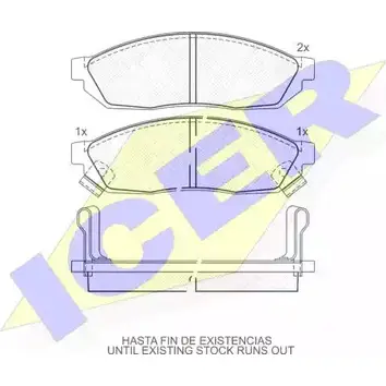 Тормозные колодки, дисковые, комплект ICER 21111 1508065 207 31 180483 изображение 0