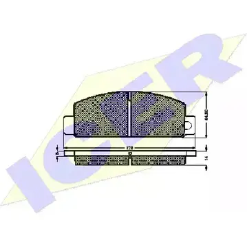 Тормозные колодки, дисковые, комплект ICER D131-7185 180630 1508146 20 539 изображение 0