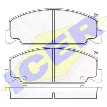 Тормозные колодки, дисковые, комплект ICER 21 330 180735 1508219 D273-7178 изображение 0