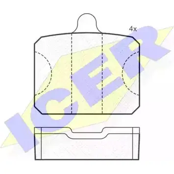 Тормозные колодки, дисковые, комплект ICER 1508221 205 76 180737 SZTZB4 изображение 0