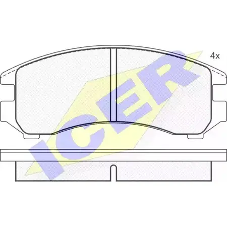 Тормозные колодки, дисковые, комплект ICER 2134 4 1508301 180810-204 D452-7332 изображение 0