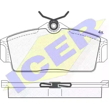 Тормозные колодки, дисковые, комплект ICER 1508610 23 093 181290 23463 изображение 0