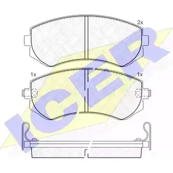Тормозные колодки, дисковые, комплект ICER 181517 23503 1508784 2 3502 изображение 0