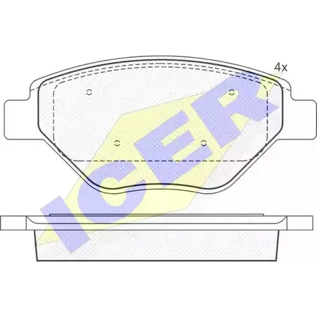 Тормозные колодки, дисковые, комплект ICER D2014-9245 1508843 23 934 181572