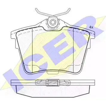 Тормозные колодки, дисковые, комплект ICER 181658 1508941 D1486-8685 2 4135 изображение 0