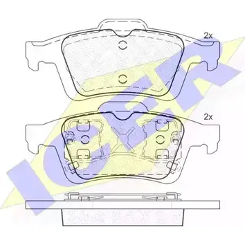 Тормозные колодки, дисковые, комплект ICER 25 212 1509053 181743 D973-7957 изображение 0