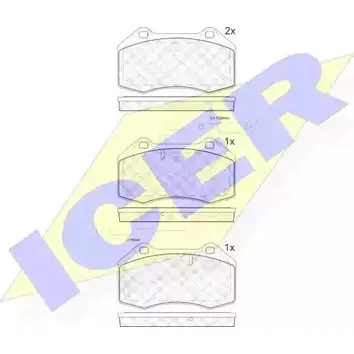 Тормозные колодки, дисковые, комплект ICER 24 162 1509178 24687 181879-203 изображение 0