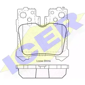 Тормозные колодки, дисковые, комплект ICER D1283-8399 181936 1509239 242 44 изображение 0