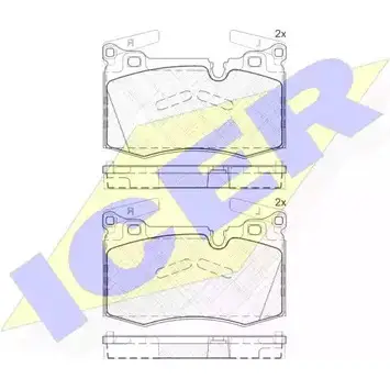 Тормозные колодки, дисковые, комплект ICER 181979 D1403-8511 2 4478 1509281