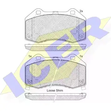 Тормозные колодки, дисковые, комплект ICER 25629 1509449 182132-200 255 28 изображение 0