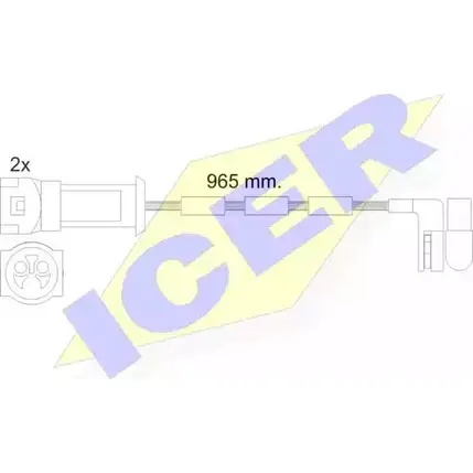 Датчик износа тормозных колодок ICER 21201 2 0939 610068 E C 1509962 изображение 0