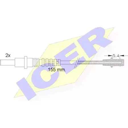 Датчик износа тормозных колодок ICER 23 020 IZZRS1H 610157 E C 1509973 изображение 0