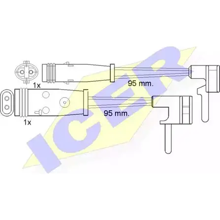 Датчик износа тормозных колодок ICER 1510010 610333 E C 23271 23 045 изображение 0
