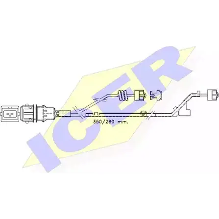 Датчик износа тормозных колодок ICER 610423 E C 1510029 29173 29 169 изображение 0