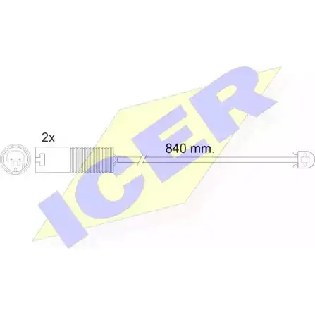 Датчик износа тормозных колодок ICER XDY4O3 610426 E C 1510031 2 0996 изображение 0