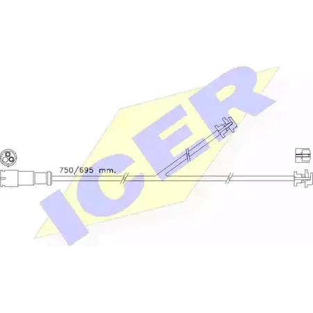 Датчик износа тормозных колодок ICER 2 9087 29105 1510040 610435 E C