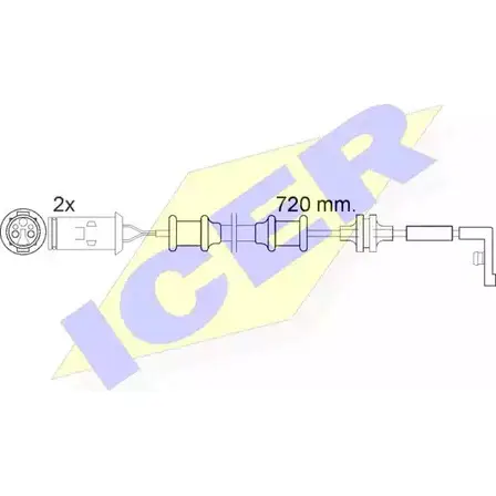Датчик износа тормозных колодок ICER 1510043 23066 610444 E C 2306 5