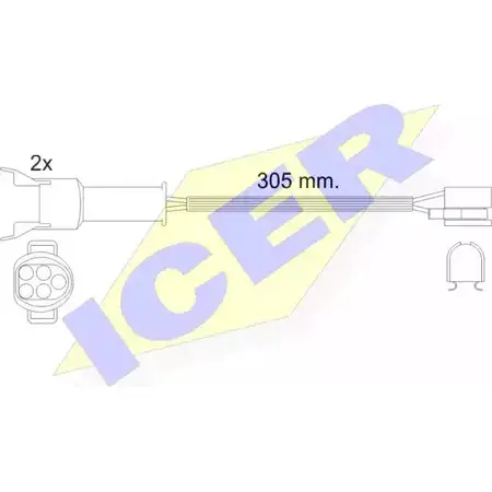 Датчик износа тормозных колодок ICER 1510048 610449 E C 2106 4 23126
