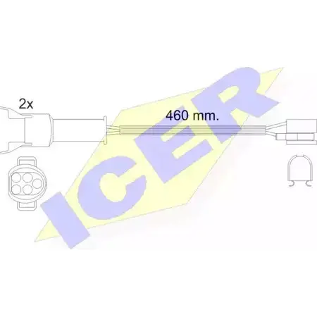 Датчик износа тормозных колодок ICER 3EWXLW 610456 E C 2127 6 1510055