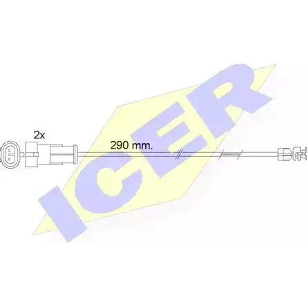 Датчик износа тормозных колодок ICER 2 9123 1510060 610468 E C Z3EWEU изображение 0