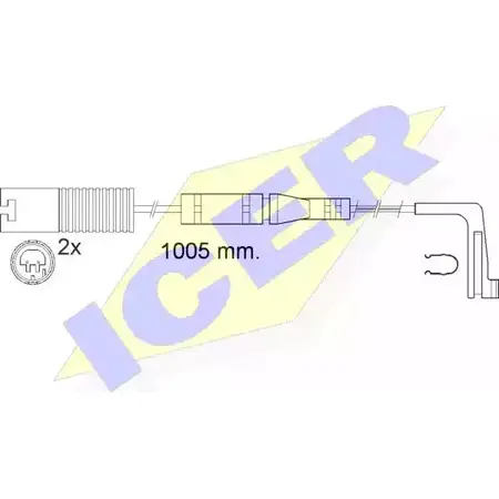 Датчик износа тормозных колодок ICER 610537 E C M4SK7G 2373 0 1510090