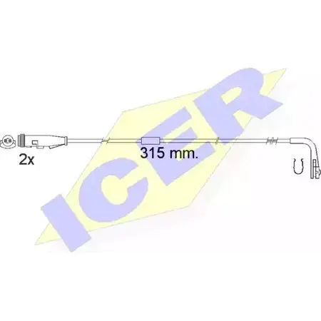 Датчик износа тормозных колодок ICER 23404 1510101 202 24 610549 E C