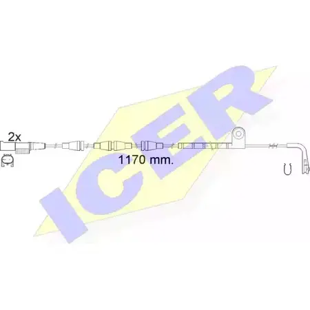 Датчик износа тормозных колодок ICER 1510102 610550 E C K3LMIH3 25 085