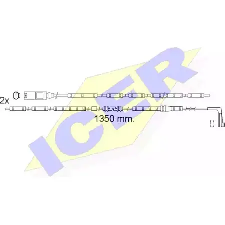 Датчик износа тормозных колодок ICER 1510103 2 4559 610551 E C 24561