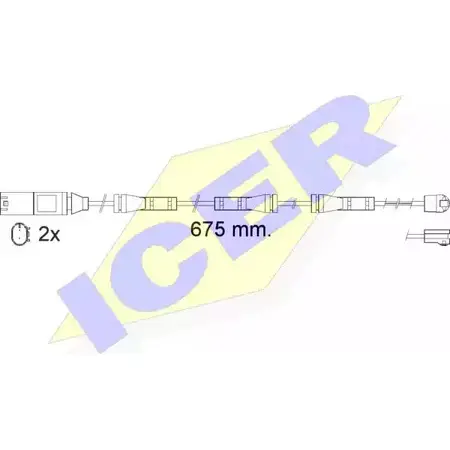 Датчик износа тормозных колодок ICER 1510113 610561 E C 2501 3 25015 изображение 0