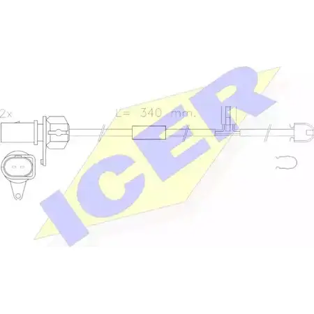 Датчик износа тормозных колодок ICER 25642 1510116 2 4643 610566 E C