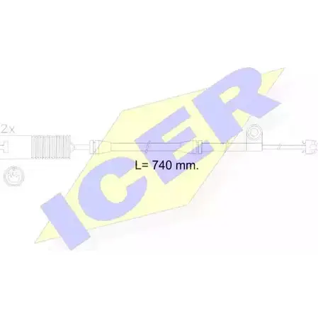 Датчик износа тормозных колодок ICER 1510126 23 183 610603 E C SWVQT47 изображение 0