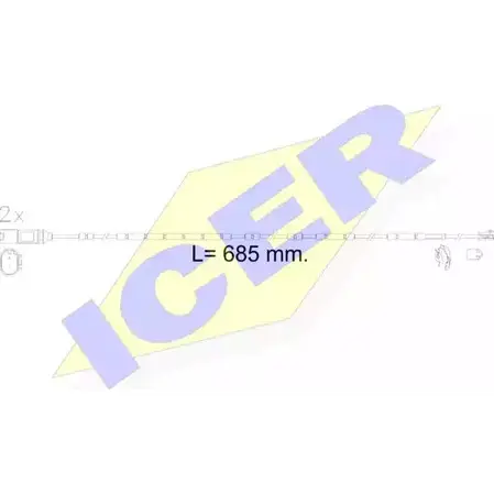 Датчик износа тормозных колодок ICER TX3AHQ 1510141 610618 E C 253 31