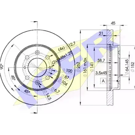 Тормозной диск ICER XT PZX 78BD1700-2 U73D6R 1510274