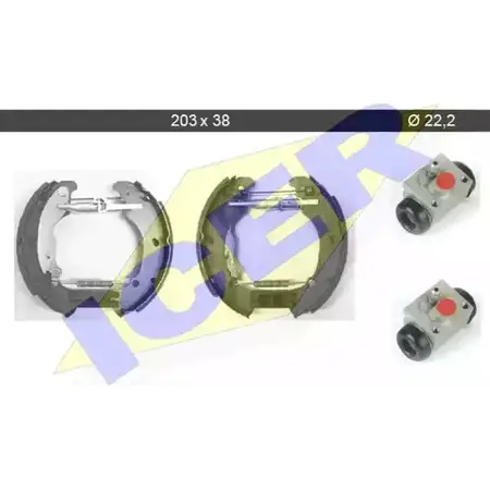 Тормозные колодки, комплект ICER 1510919 5Y89R X1PE F 79KT0015 C