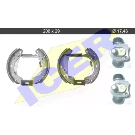 Тормозные колодки, комплект ICER L53LK 1510942 79KT0038 C 5 QQ3SV