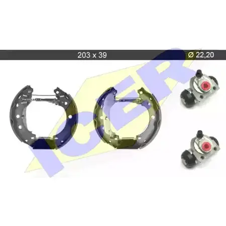 Тормозные колодки, комплект ICER 1510957 F9TRL UH 79KT0053 C 8LKFLGP
