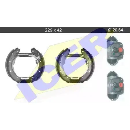Тормозные колодки, комплект ICER PKM0AX4 9 DH8W7R 79KT0070 C 1510973