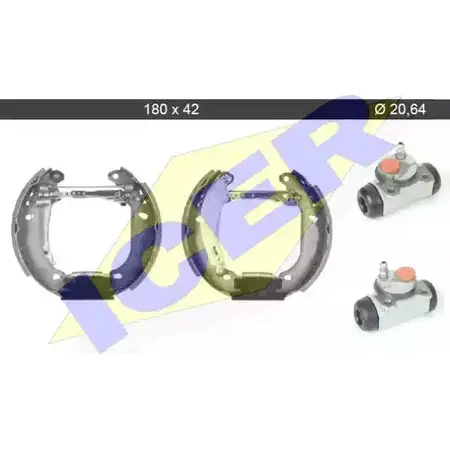 Тормозные колодки, комплект ICER J82MR 79KT0103 C K6TFN U 1511006 изображение 0