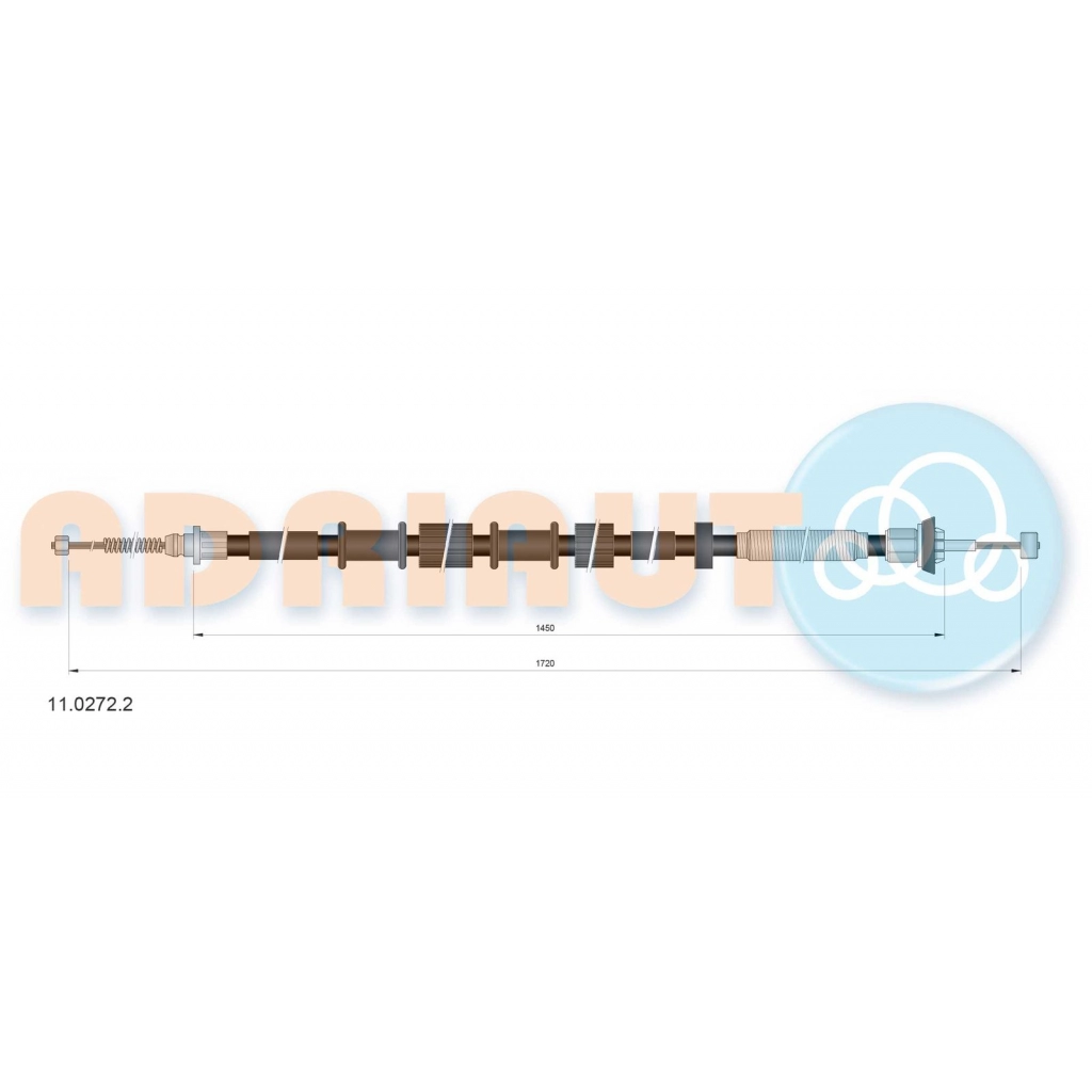 Трос ручника ADRIAUTO 11.0272.2 1436981801 T9PS A изображение 0