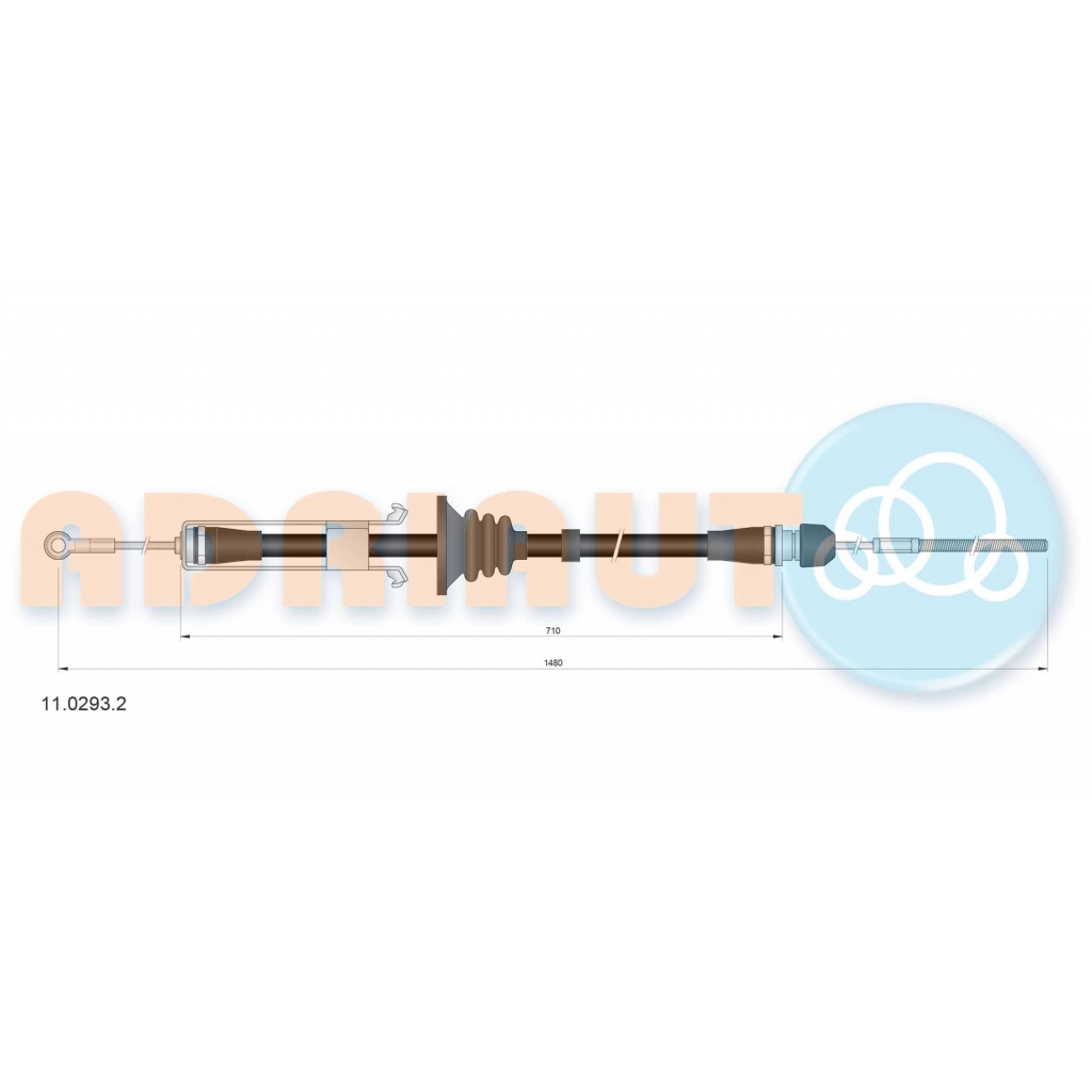 Трос ручника ADRIAUTO 11.0293.2 1436981837 Y AD9M изображение 0