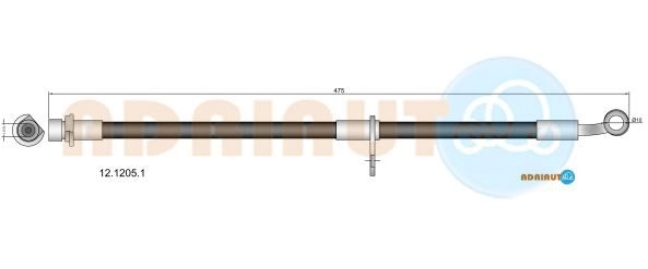 Тормозной шланг ADRIAUTO 1436978580 12.1205.1 M UHLFA изображение 0