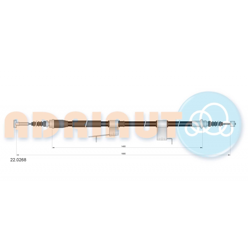 Трос ручника ADRIAUTO 0 9676CB 22.0268 1436982654 изображение 0