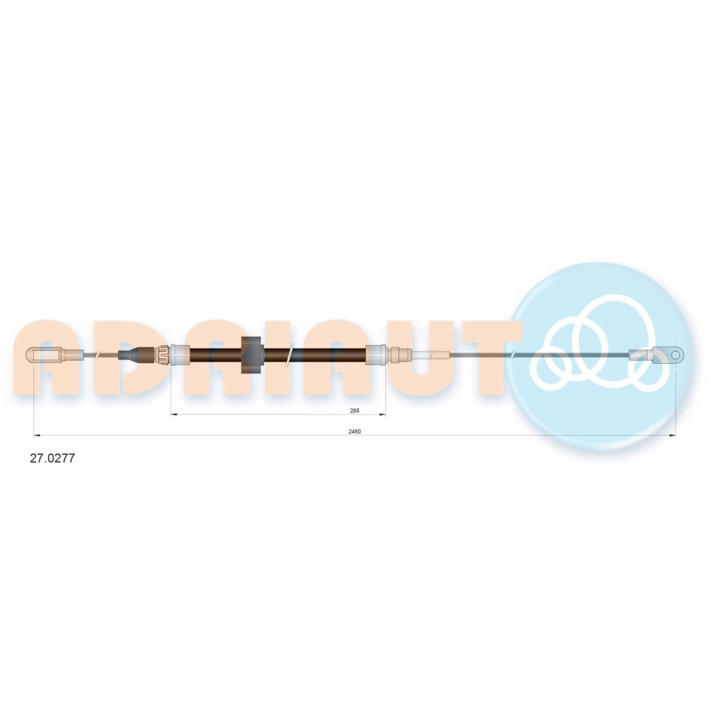 Трос ручника ADRIAUTO 27.0277 X4M 4O3 1436982832 изображение 0