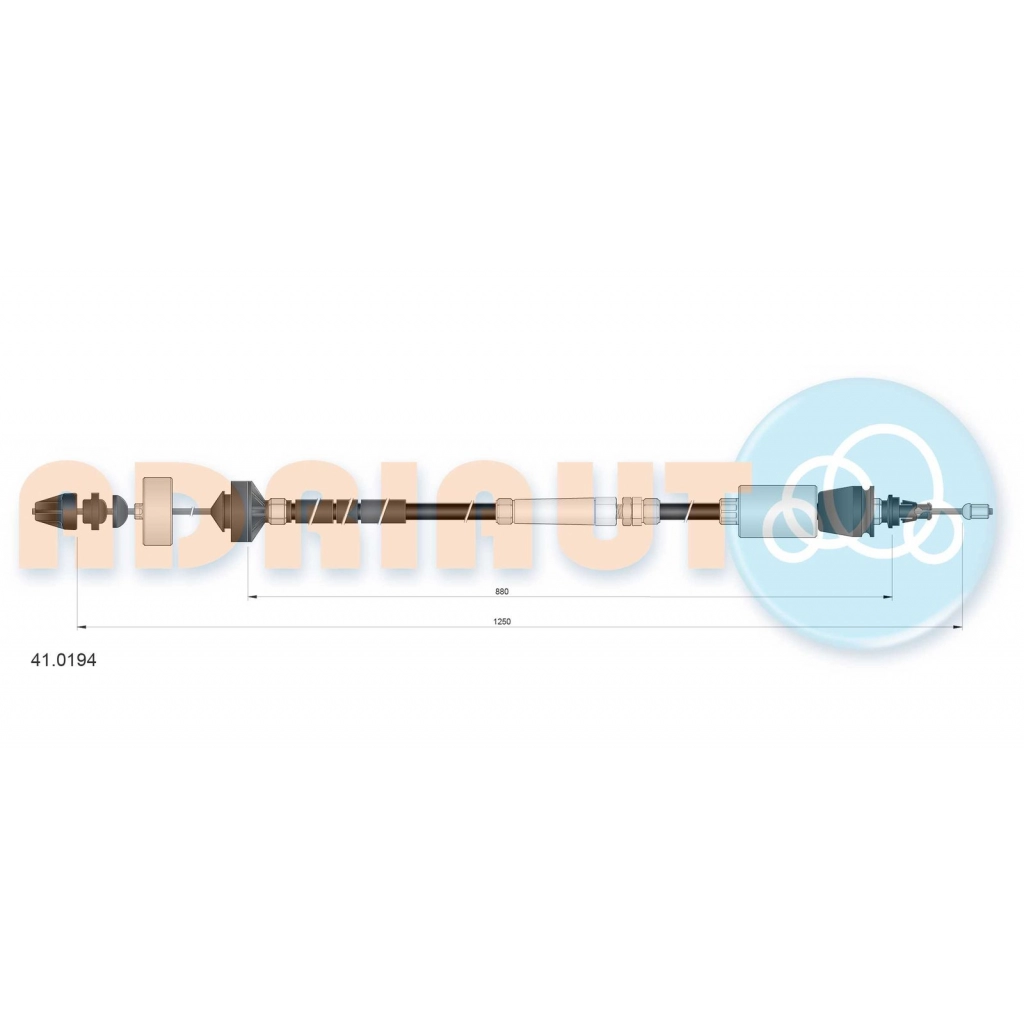 Трос сцепления ADRIAUTO 1436980948 E H29VE 41.0194 изображение 0